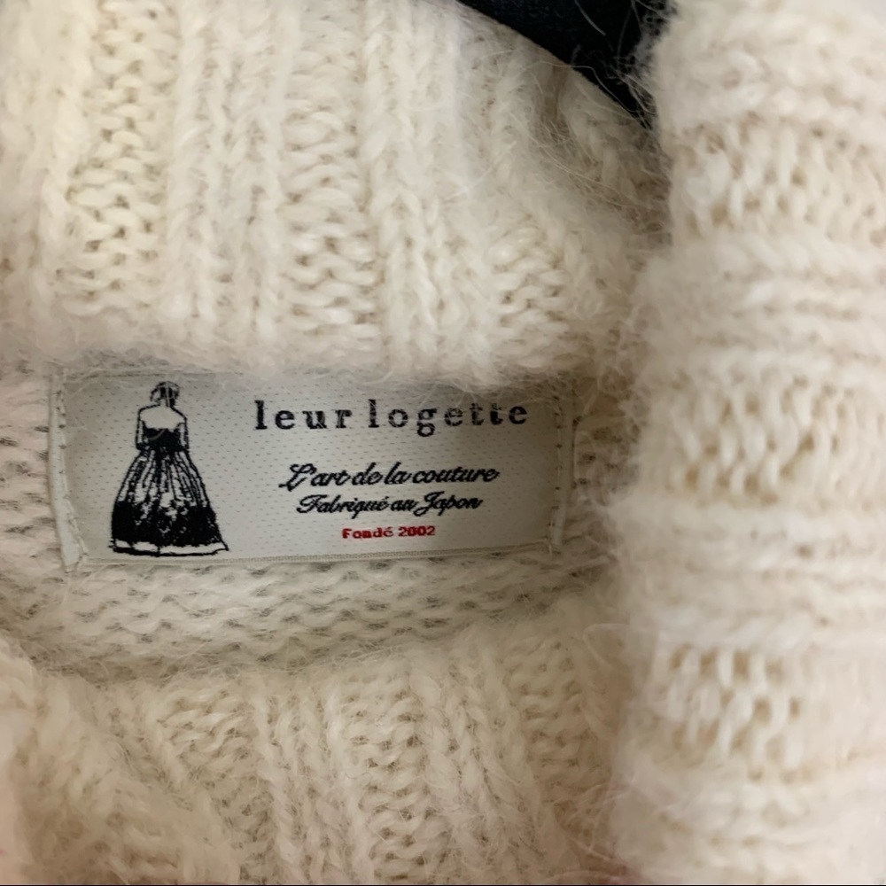 Leur Logette Floral Turtleneck Alpaca Sweater - Picture 6 of 8